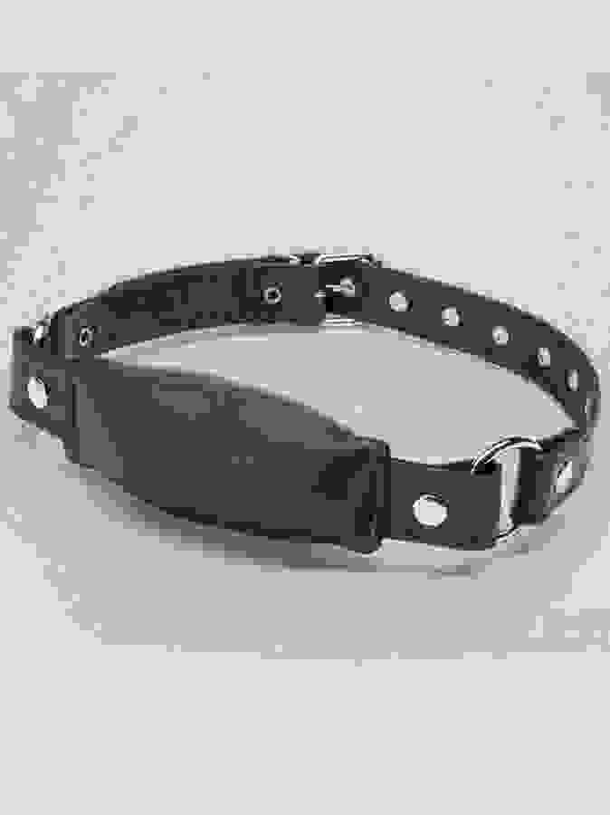 DOMINIX Deluxe Leather Bit Gag, Black, hi-res